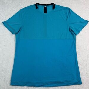 Lululemon Metal Vent Tech T-Shirt Mens Large Blue Short Sleeve Athletic Training